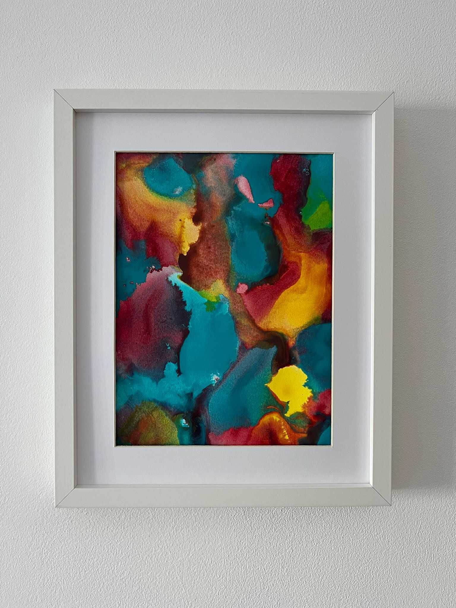 Pintura abstrata em acrílico