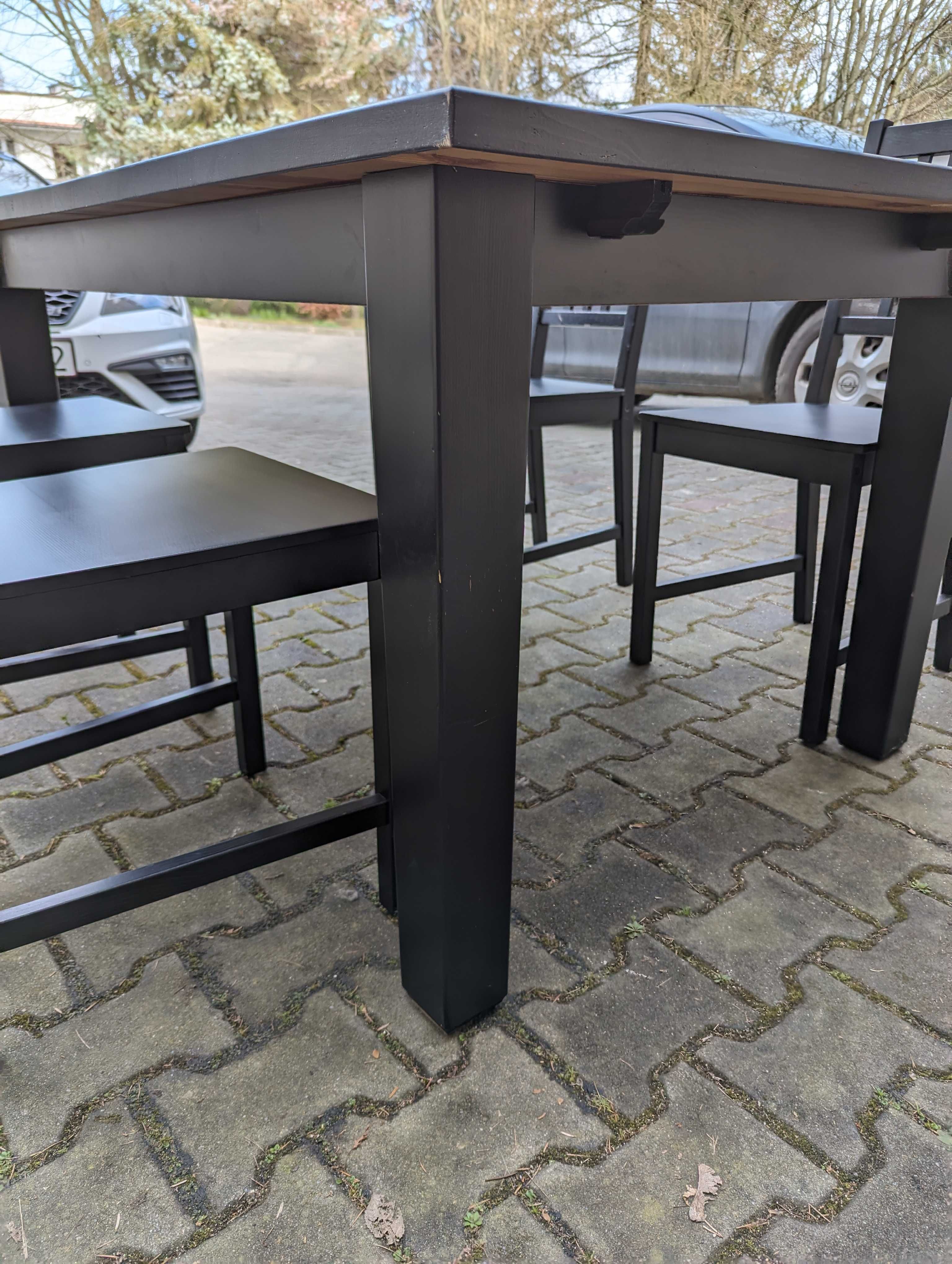 Stół i krzesła IKEA (STORNAS i STEFAN) - lite drewno