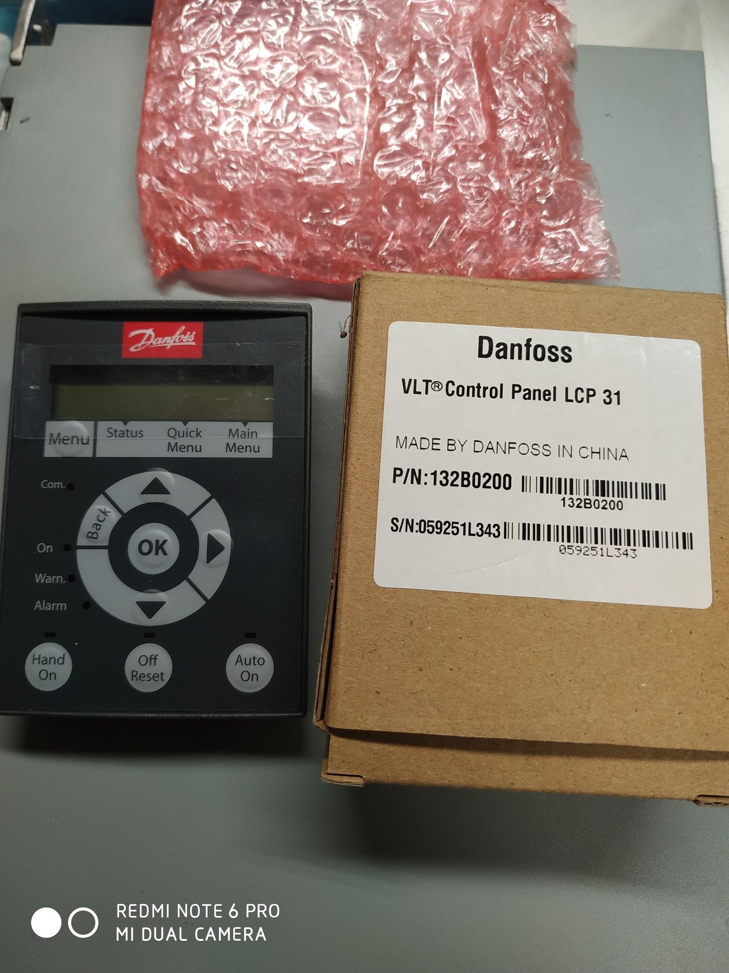 Consola para variador de frequência danfoss