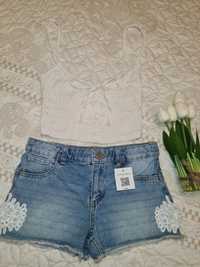 Нові джинсові шорти + топ на дівчинку 152-158см.,Terranova, комплект,