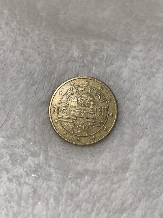 Moeda Euro Cent Austria 50 Centimos