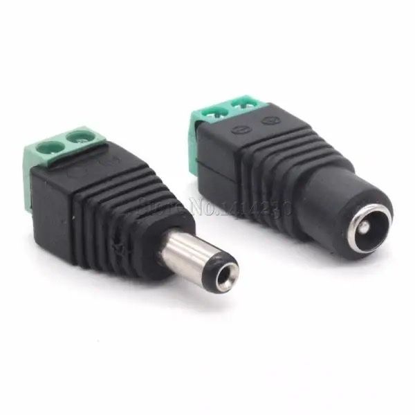 Штекер Разьём Коннектор Питания под Винт 12v LED 5,5мм х 2,1мм