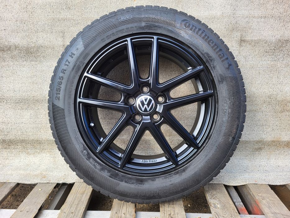 [K338] Koła zimowe 17 Cali 5x112 Continental 215/65/17 5mm VW TIGUAN