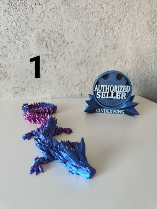 Kryształowy smok 3d flexi  wydruki 3d