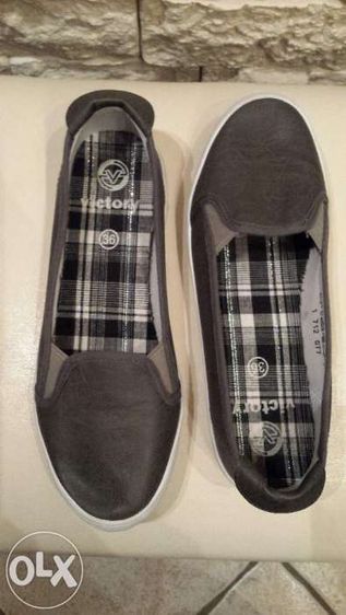 Sportowe buty damskie trampki tenisówki slip on biała podeszwa 36