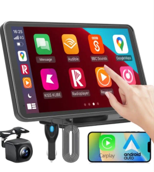 Портативний автомобільний стерео із камерою заднього виду