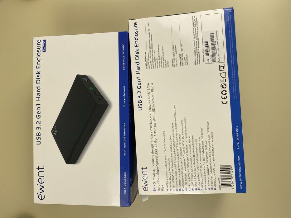 External HDD Box 3.5- Ewent EW7056 SATA USB 3.0 BLACK