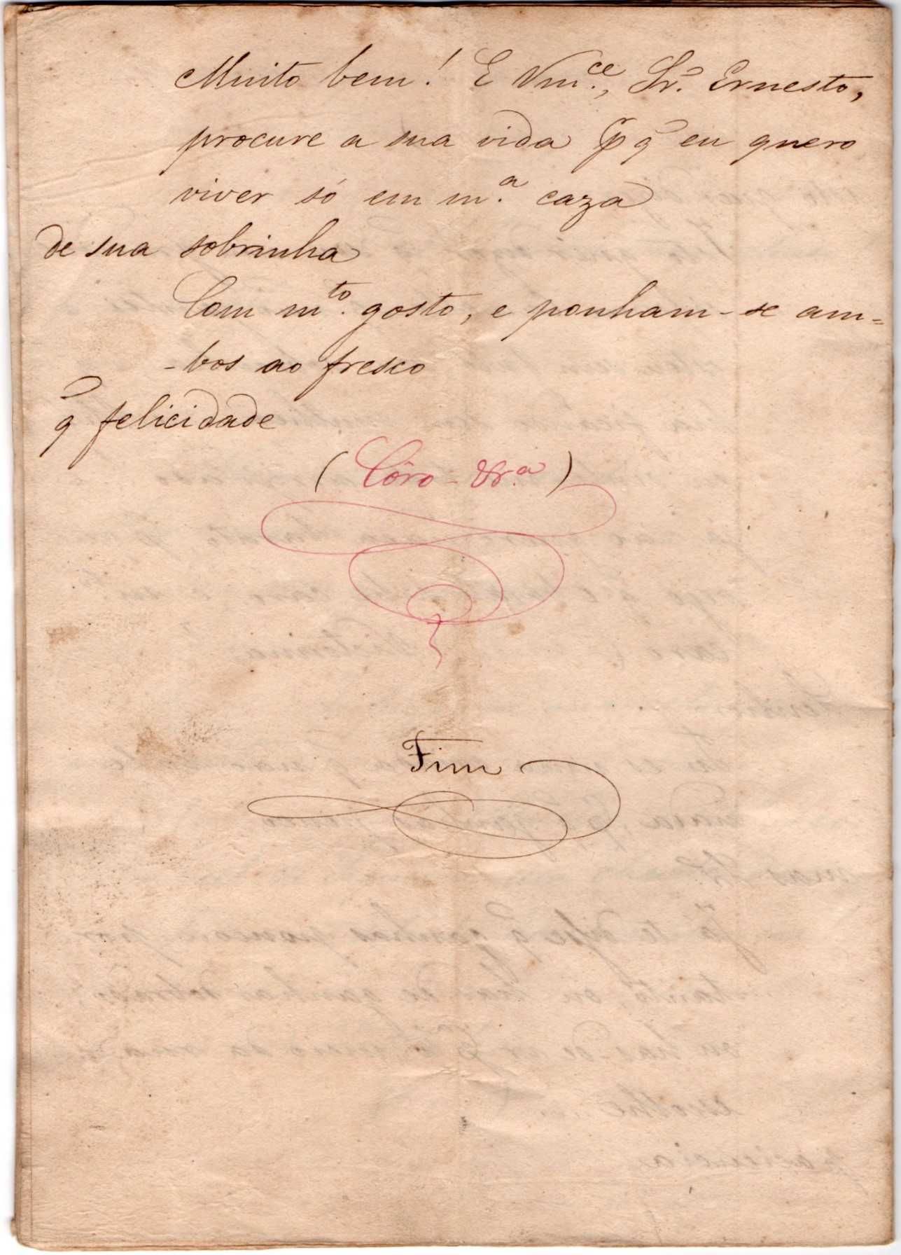 MANUSCRITO - Peça de teatro (c. séc. XIX)