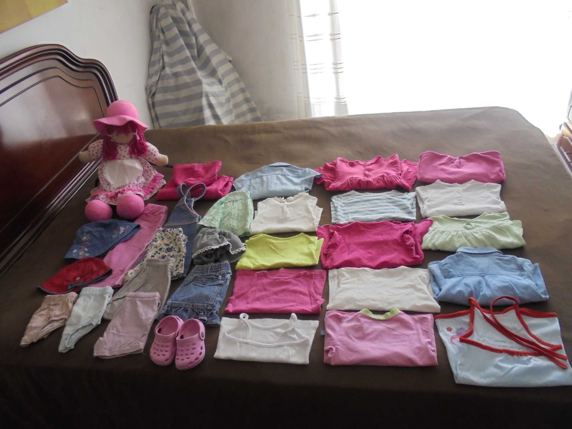 lote de roupa de menina bebé a boneca cor de rosa