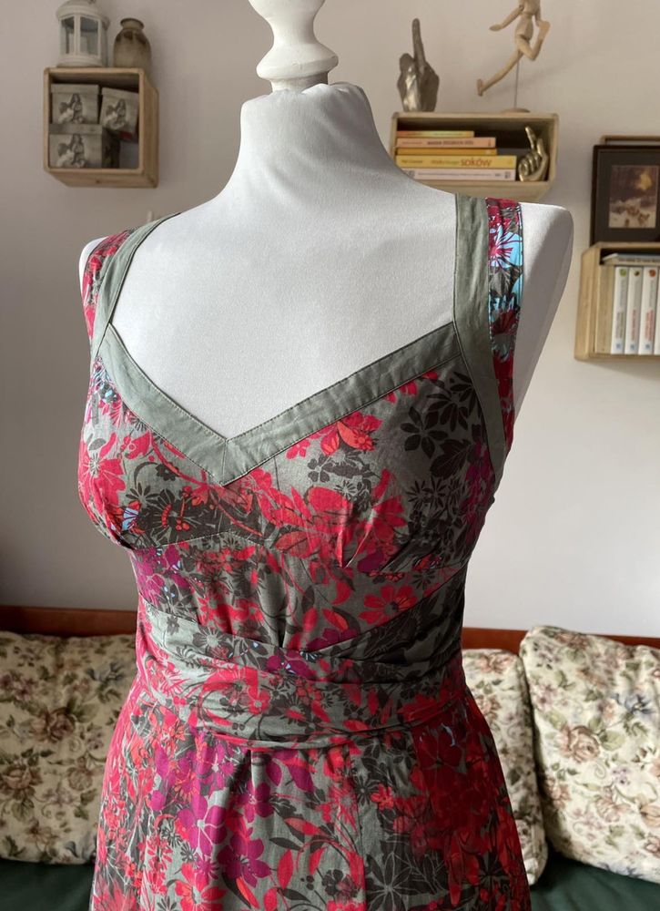 Sukienka boho Ted Baker r 2 czyli 38 kwiaty maxi