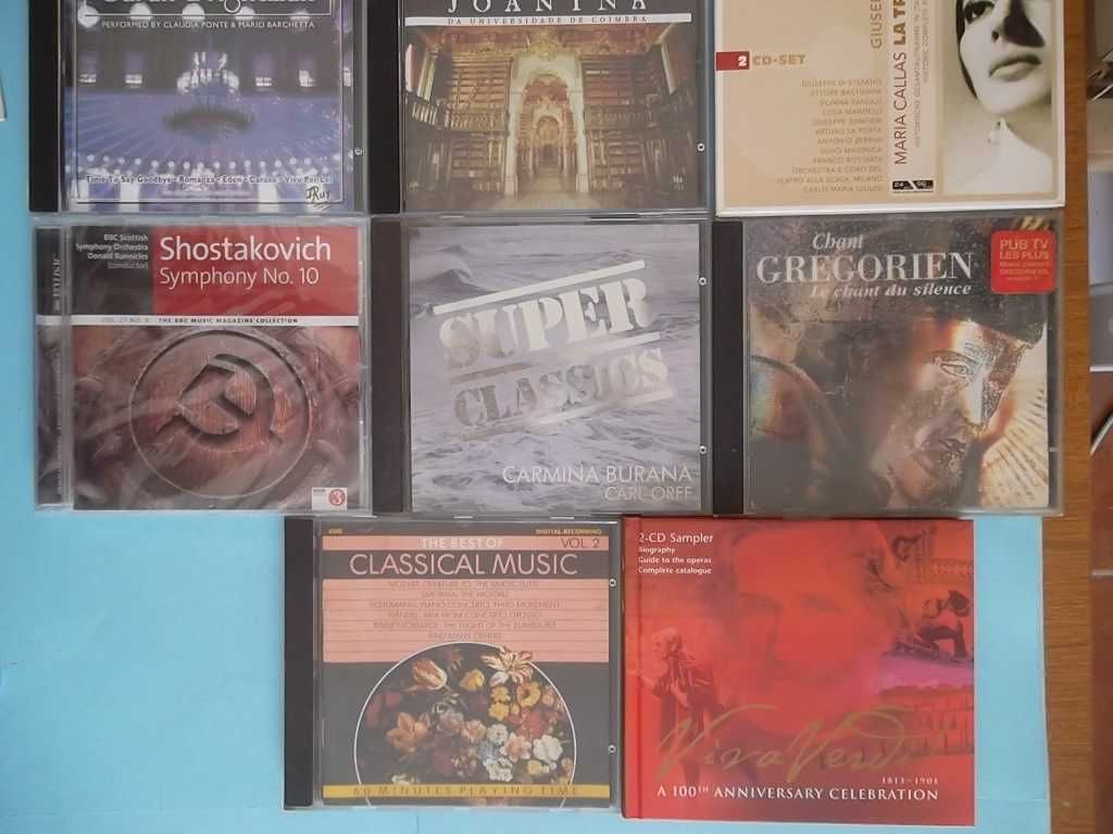 11 CDs música clássica, canto gregoriano, etc