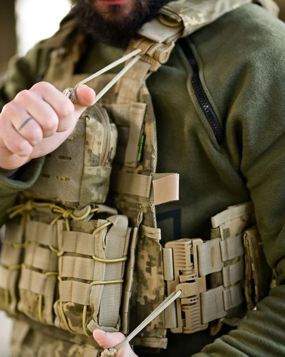 Плитоноска 7.62 розгрузка Sword піксель з напашником і підсумками