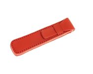 Skórzany piórnik na długopis pióro etui na pióro długopis czerwony