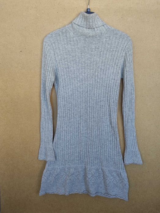 100% кашемир! фирменное теплое платье гольф свитер Франция