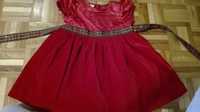 Sukienka dziewczęca czerwona dla 2-3 latki