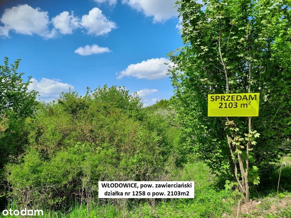 Sale - 10% Działka rolno-budowlana 2103m2 (Zawiercie 10km, K-ce 55km)