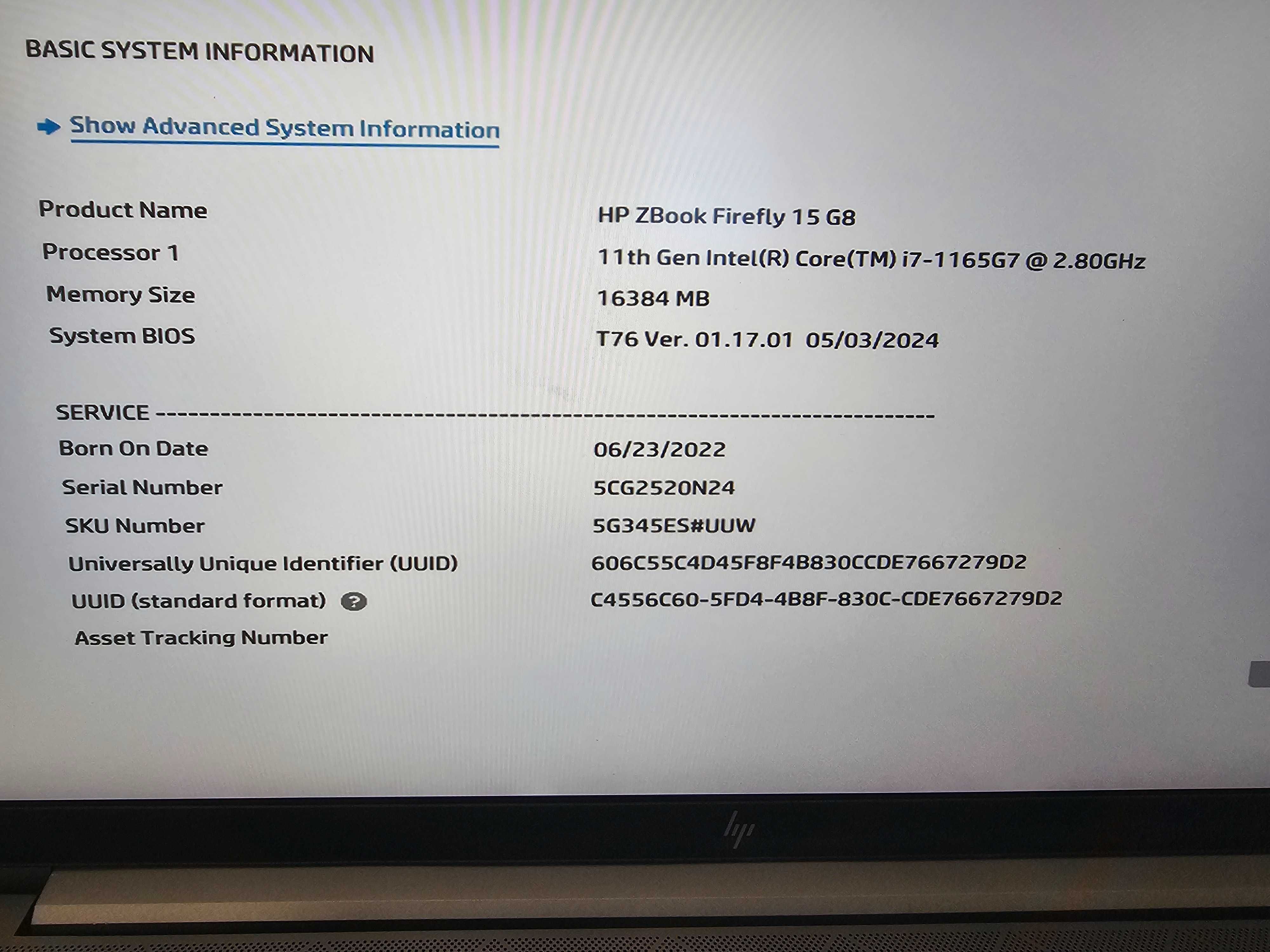 Laptop HP ZBook Firefly 15 G8/i7-11gen/16GB/512/T500/Bioskomp/GWARANCJ