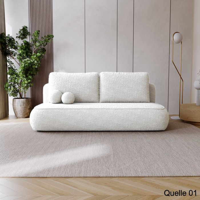 KANAPA rozkładana VEM sprężyny bonell sofa tkanina boucle