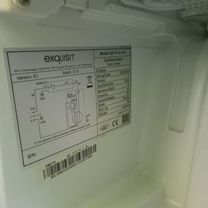 Морозильна камера exquisit