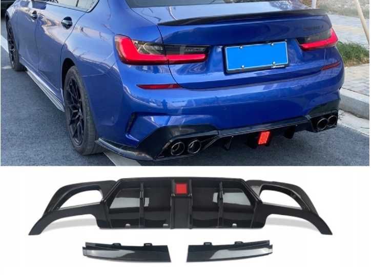 Dyfuzor spoiler dokładka BMW G20 G21 M340i CZARNY POŁYSK / CARBON