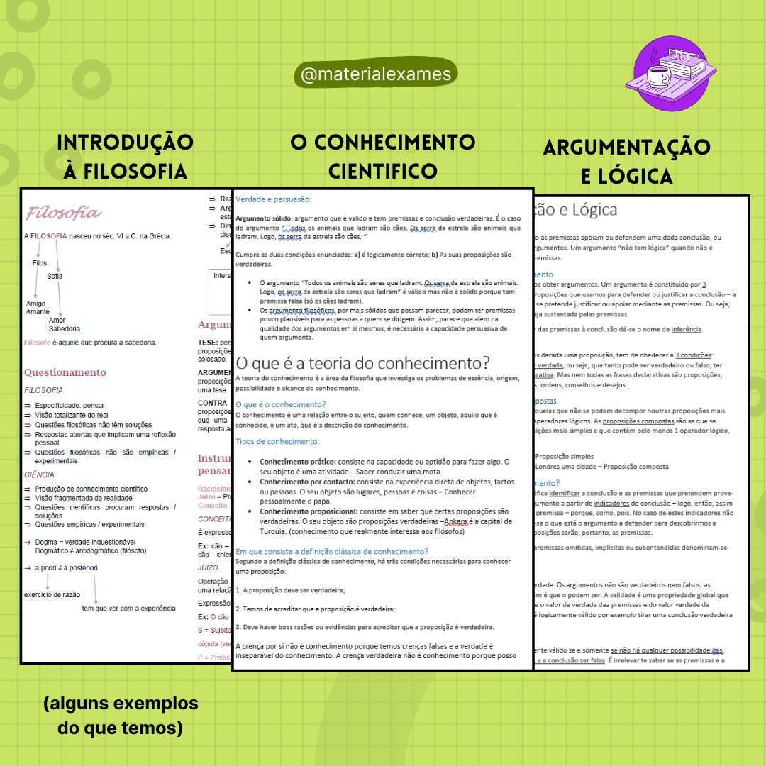 Resumos de Filosofia 11°