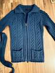 Chabrowy sweter rozpinany S