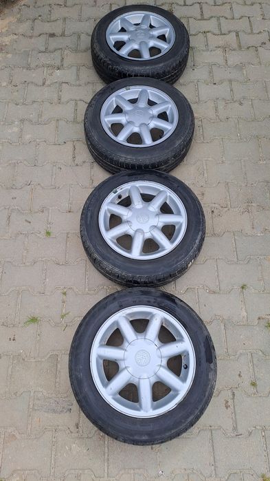 Komplet Alufelgi 14" 4x100 Golf 3, Vento, Polo 3 z oponami 175/65