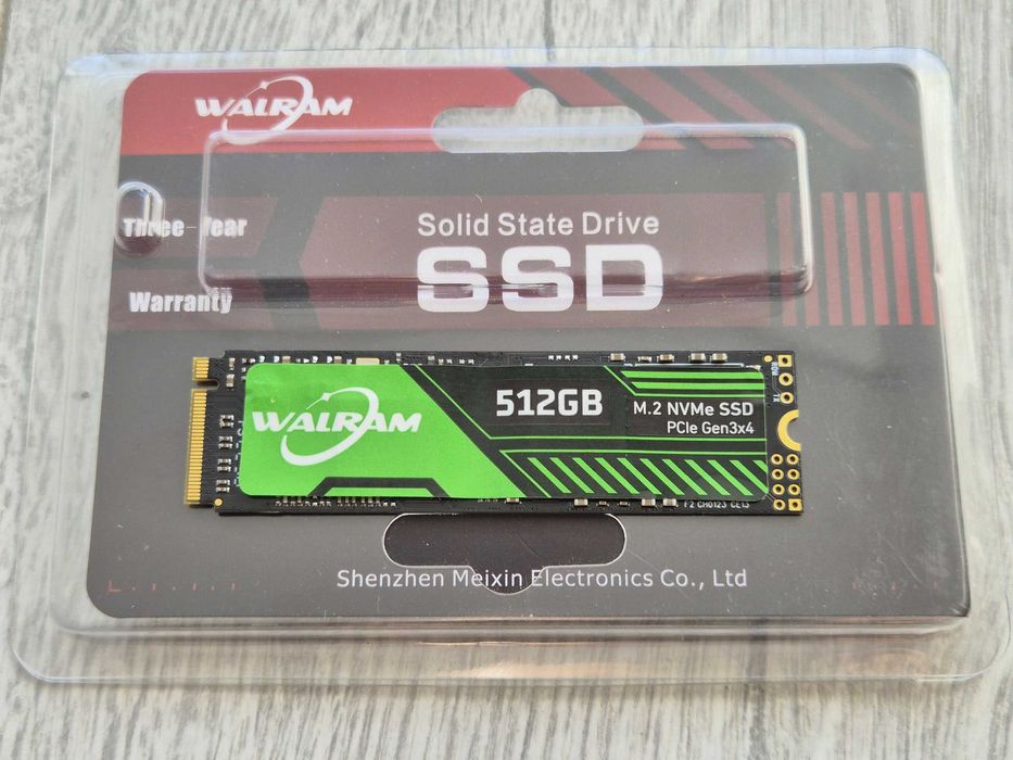 M.2 SSD диск 512GB WALRAM (2100MBs\PCI-e 3.0 x4\NVMe)