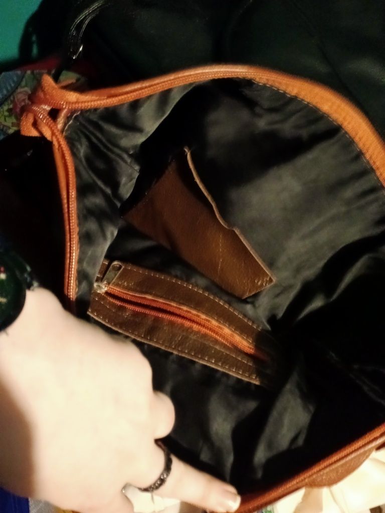 Torba i plecak w jednym skórzany