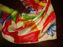 POMPOOS 100% SILK oryg. LUX jedwabna apaszka gawroszka rolowana