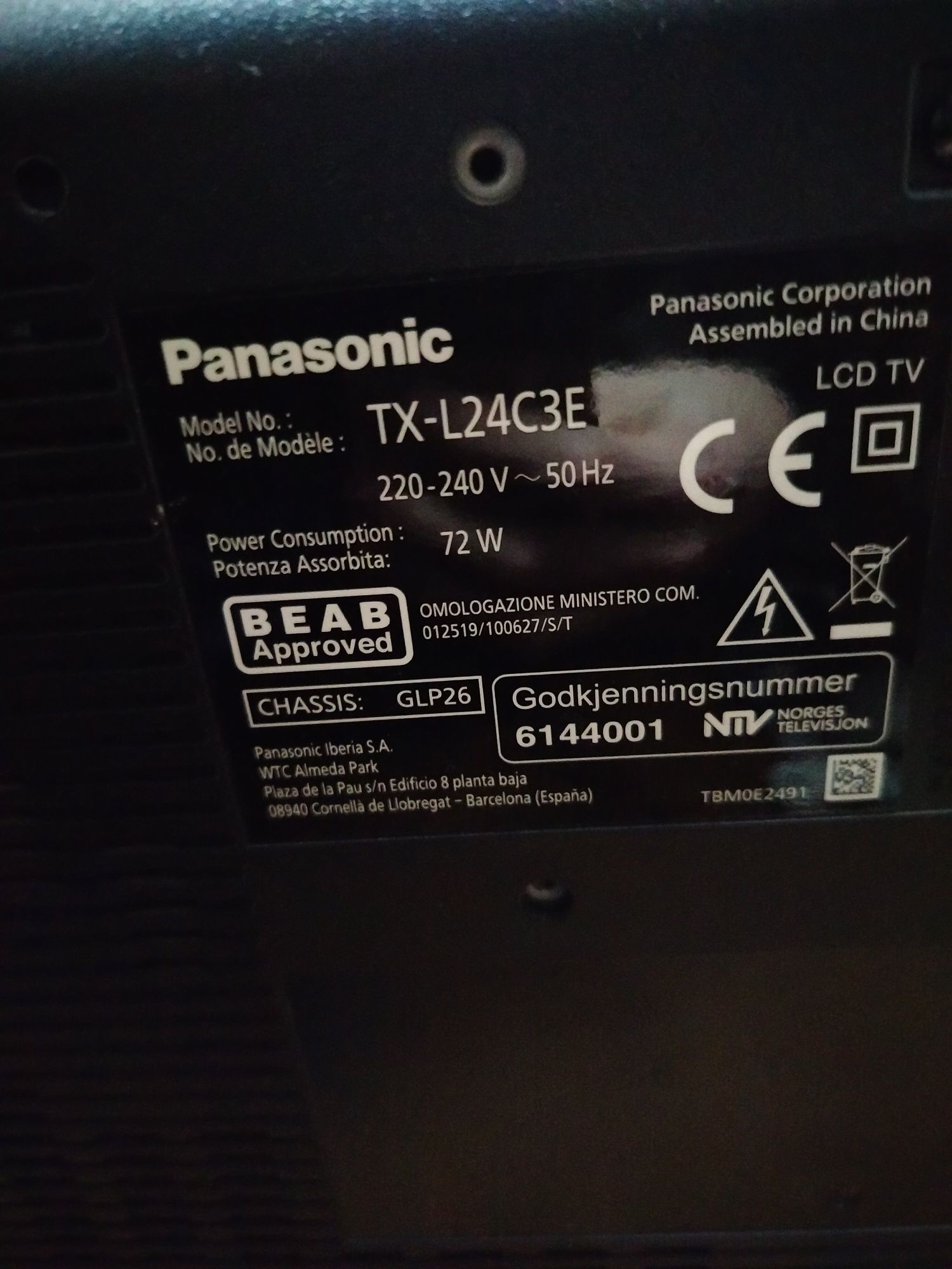 Telewizor Panasonic TX-L24C3E