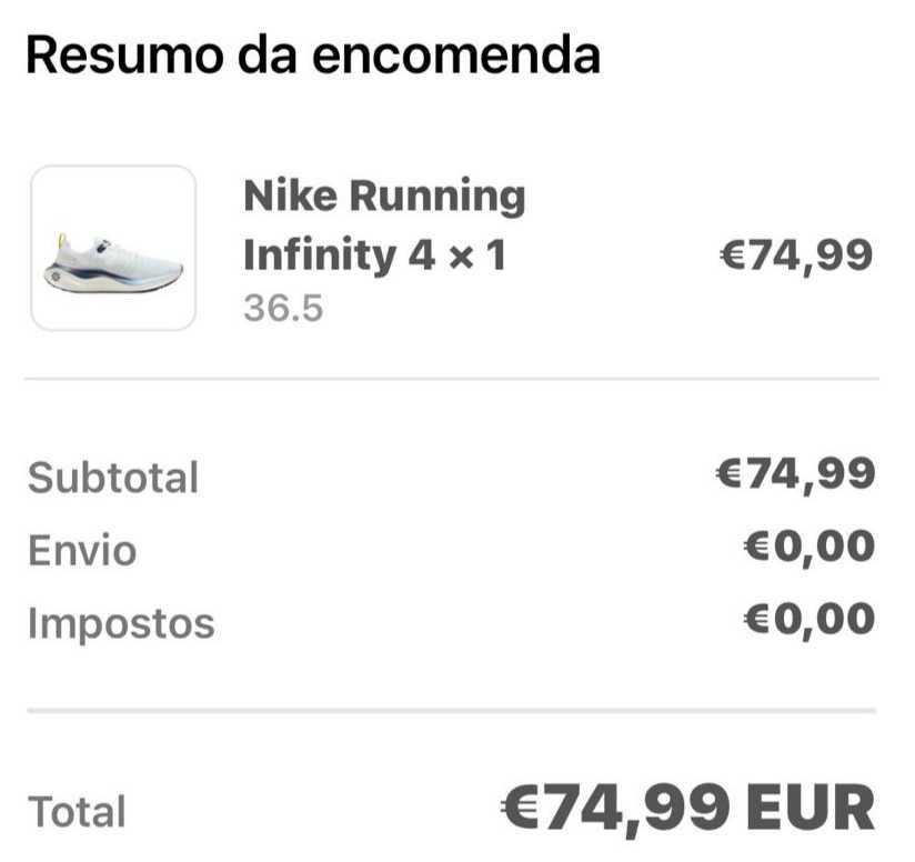 Sapatilhas Nike React Infinity