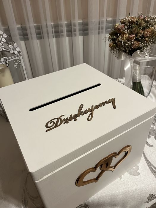 Pudełko na koperty i pudełko na obraczki