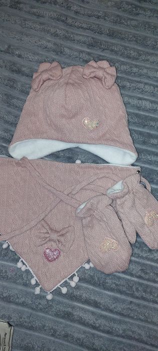 Набір комплект шапка дівчинці 2-3 роки