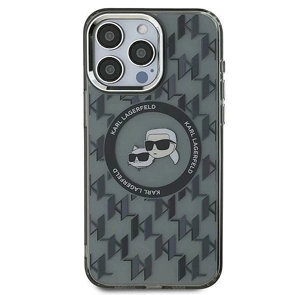 Etui Karl Lagerfeld IML Monogram Karl & Choupette Head MagSafe na iPho
