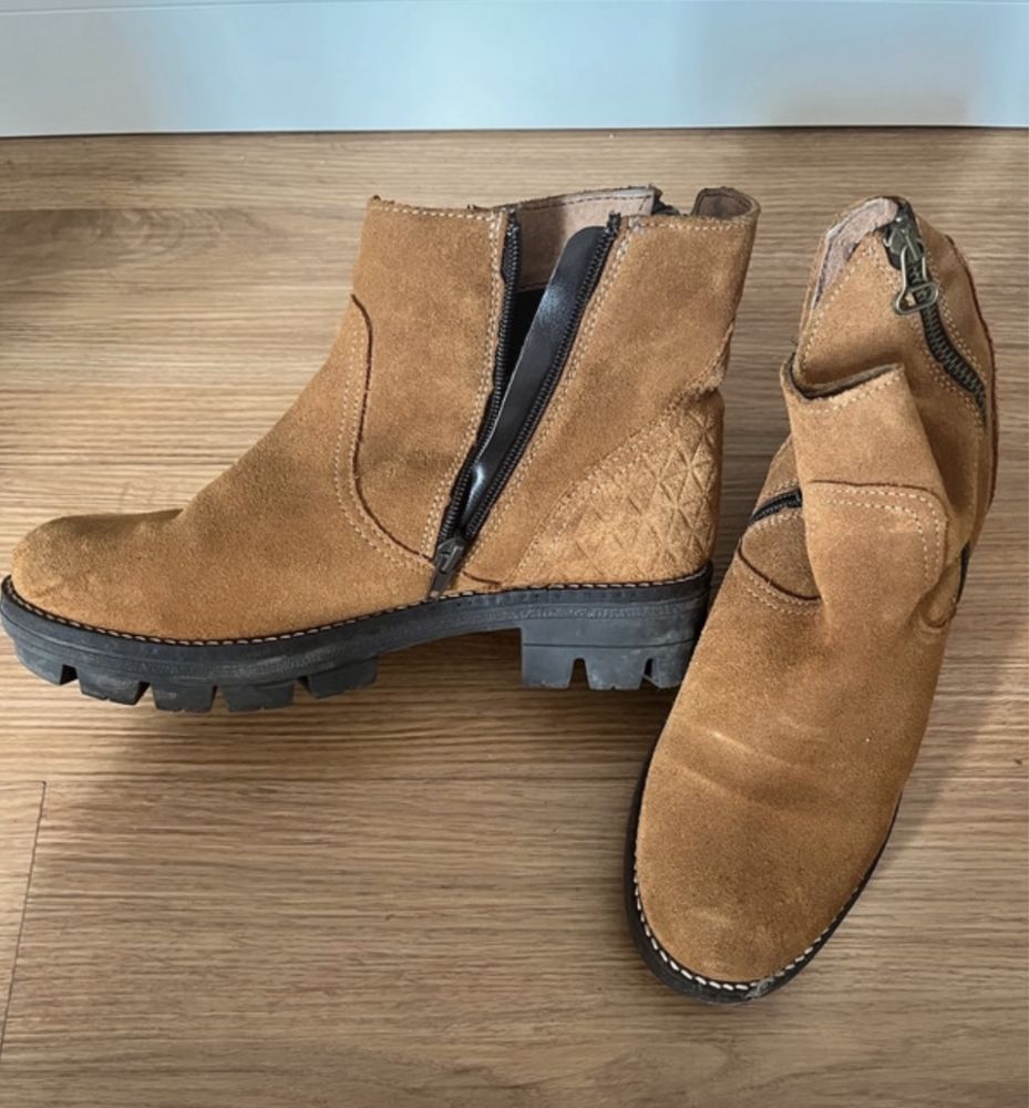 Botas camel camurça