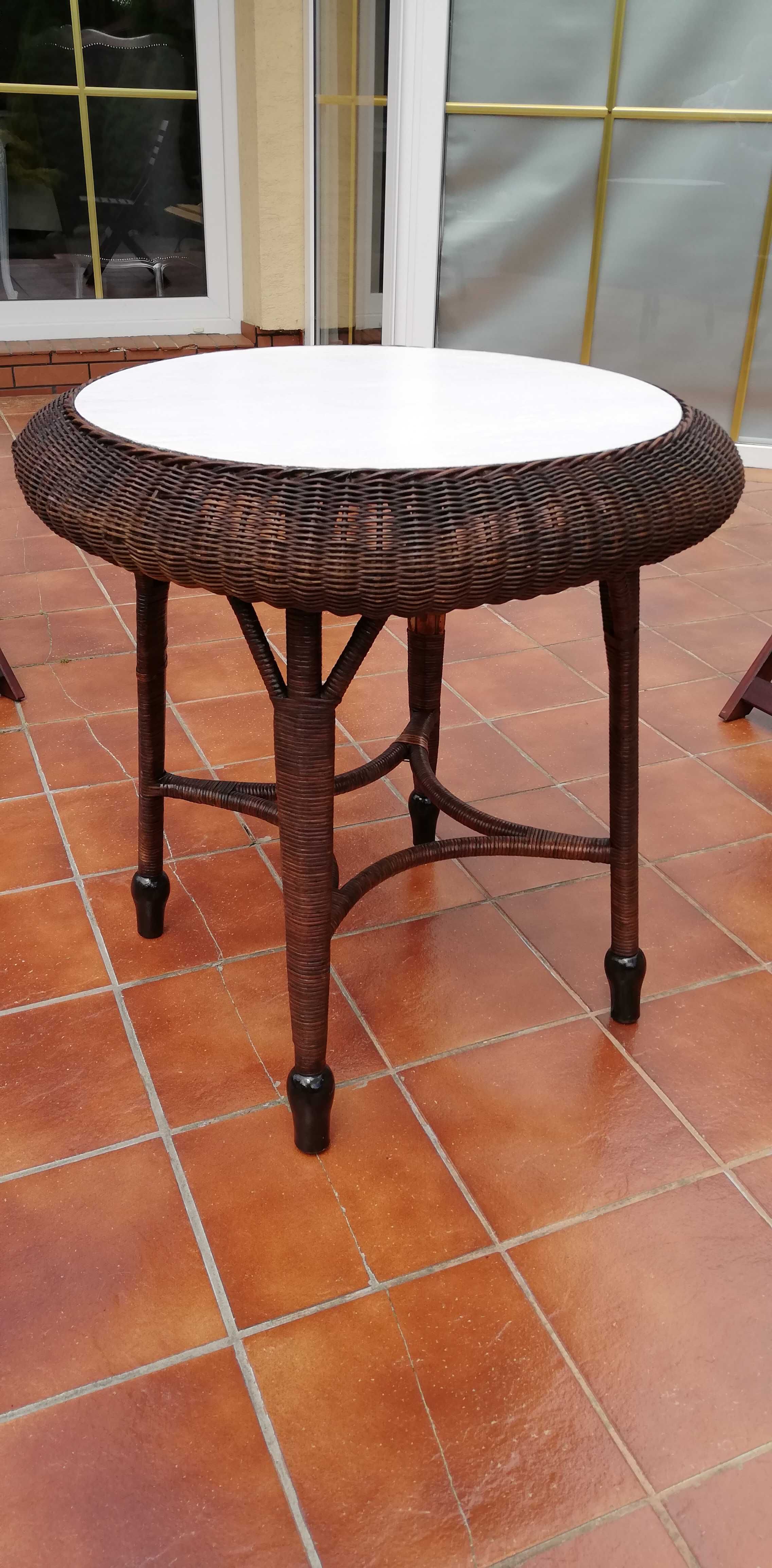 ława stylowa stolik kawowy noga ozdobna stół rattanowy