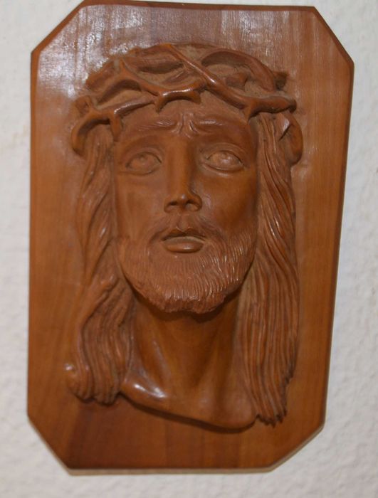 Vintage 70: Jesus cristo madeira de oliveira. Feito a mao no Bethlehem