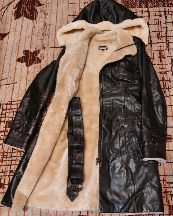 Женская дублёнка кожа