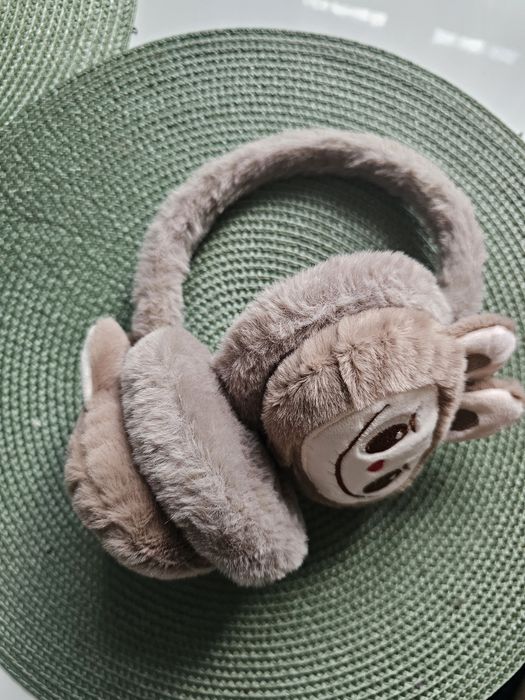 Brązowe nauszniki Labubu nowe