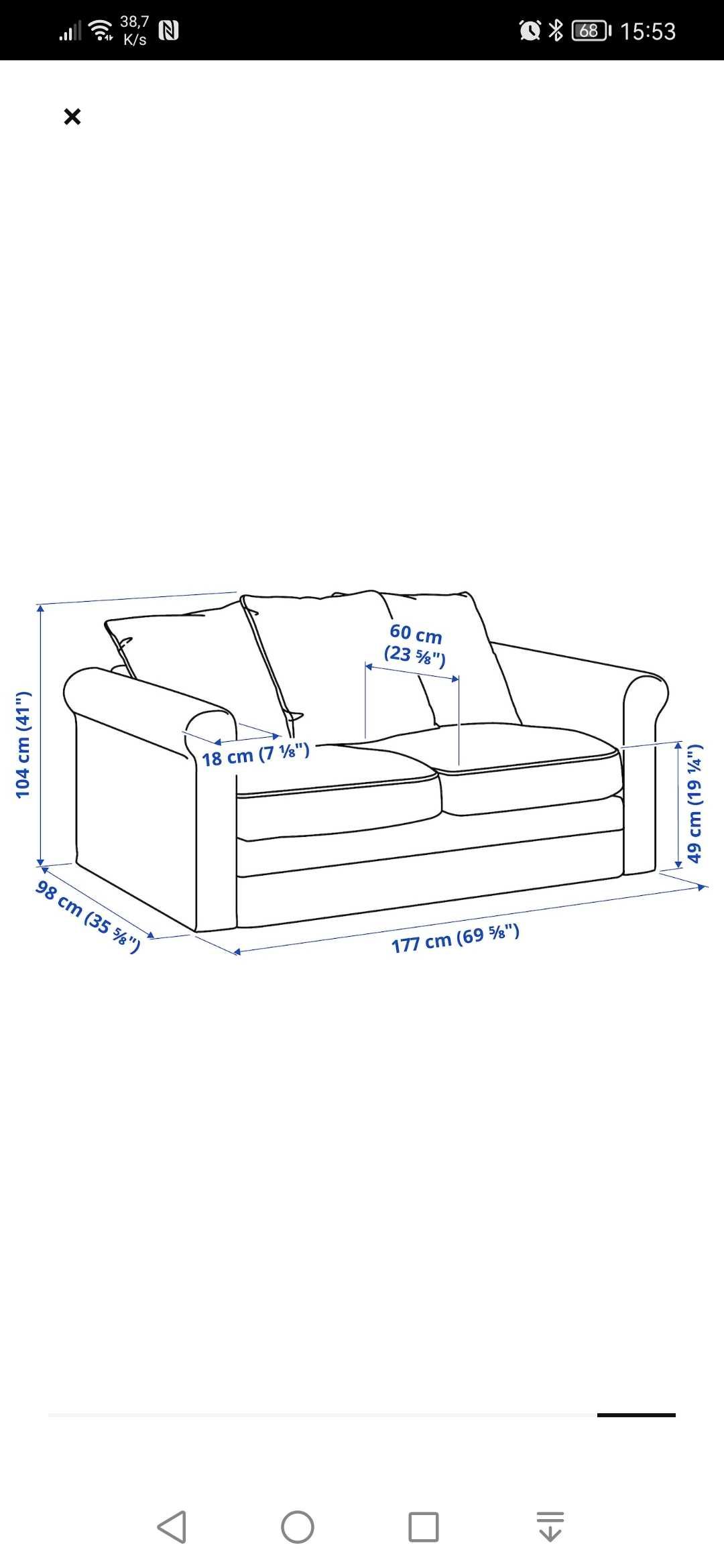 Sofa z Ikea w pięknym miętowym kolorze