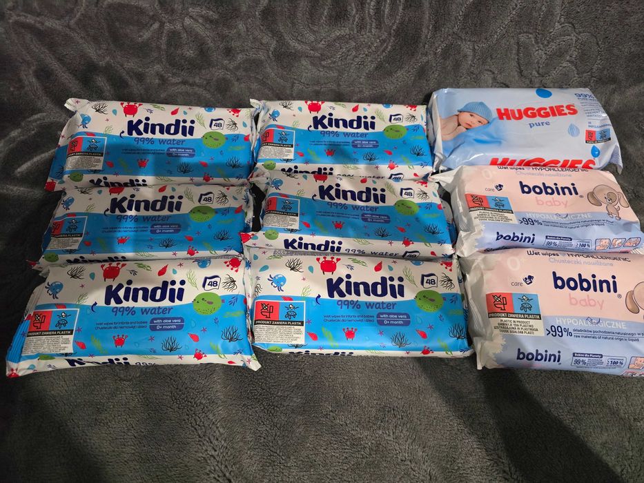 Chusteczki nawilżane 9 opakowań