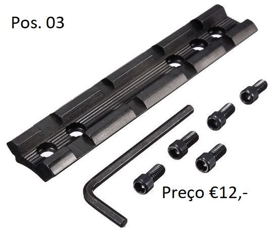 Suporte/Abraçadeira/Montura | Arma | Caça | Mira | Laser | lanterna