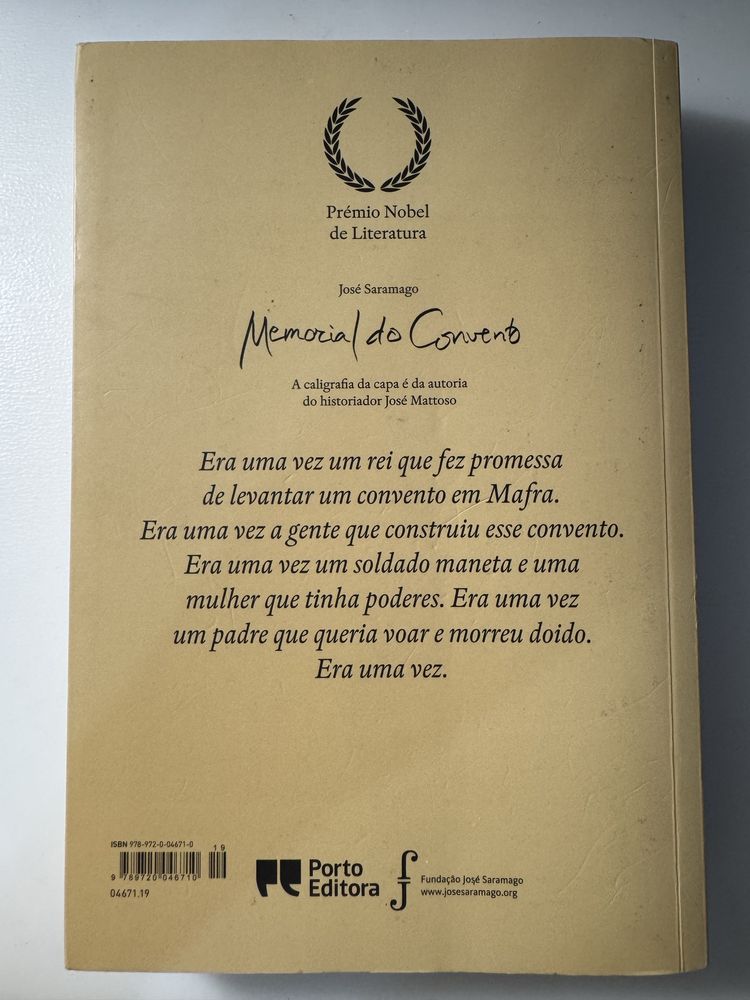 “Memorial do Convento”, José Saramago