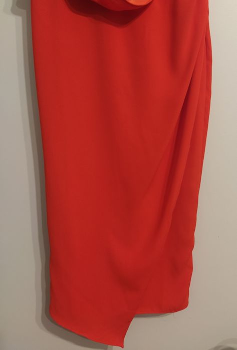 Sukienka MIDI  wizytowa czerwona ASOS 36 38