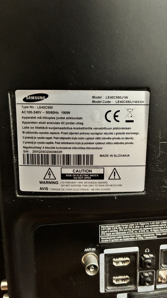 Telewizor Samsung 40 cali LE40C550J1W + Uchwyt ścienny