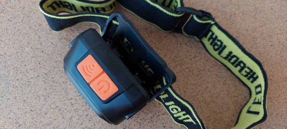 Фонарь налобный светодиодный, 5 режимов, на аккумуляторе, USB зарядка