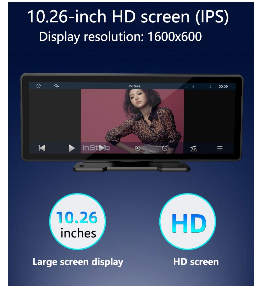 Rádio portátil 10,26 polegadas android auto e Carplay Bluetooth NOVO