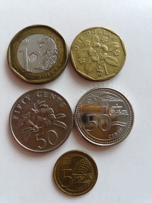 Доллары, центы Сингапура.