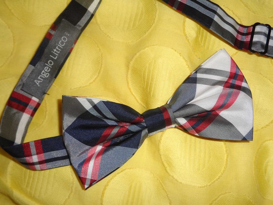 C&A Angelo Litrico elegancka mucha muszka w kratkę IDEALNY STAN okazja